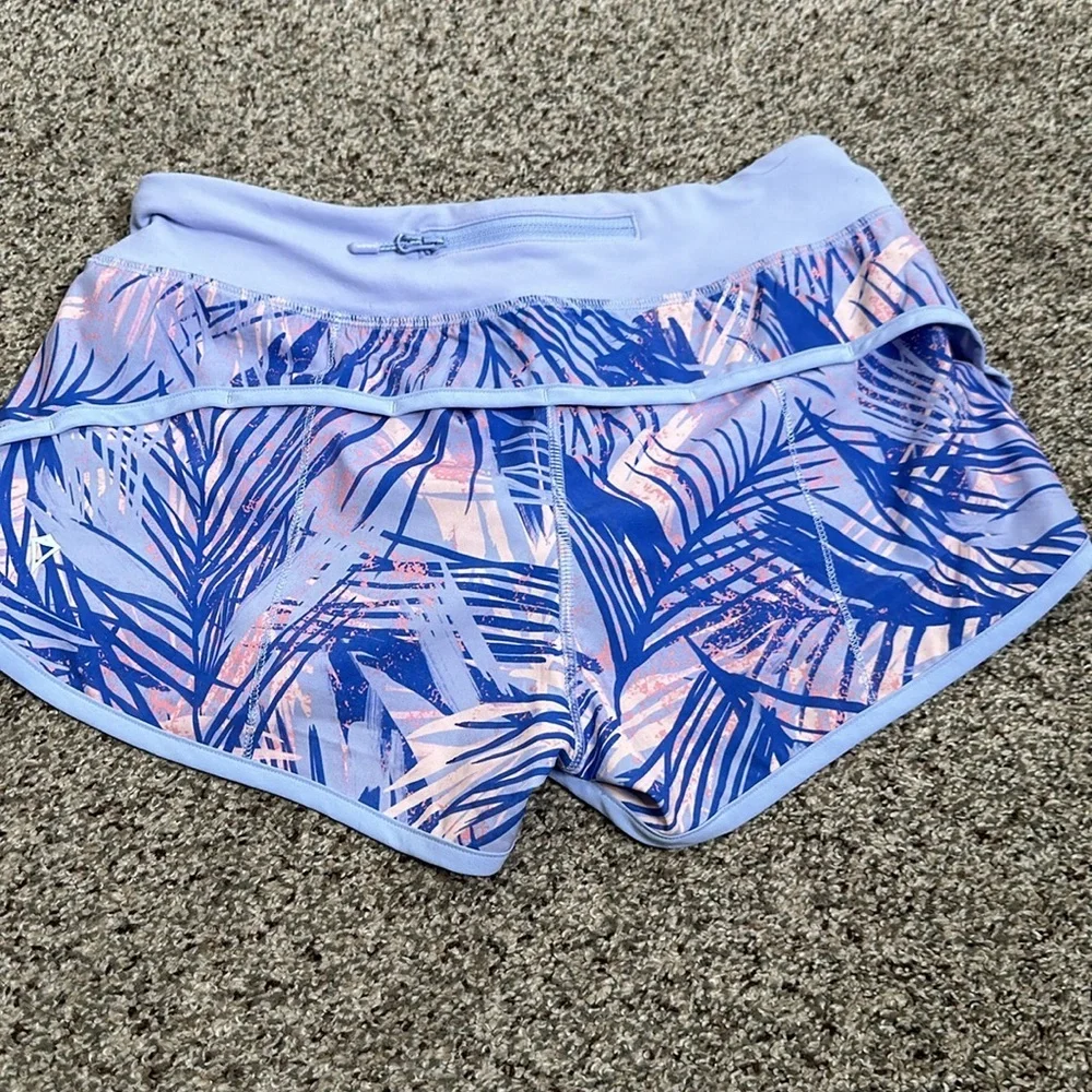 Ivivva blue pink purple speed shortprinted shorts size 14 girls